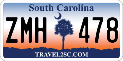 SC license plate ZMH478