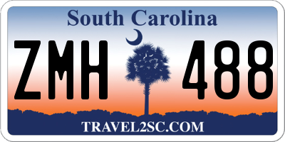 SC license plate ZMH488