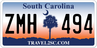 SC license plate ZMH494