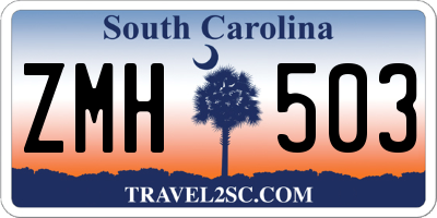 SC license plate ZMH503