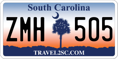 SC license plate ZMH505