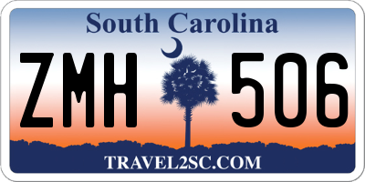 SC license plate ZMH506