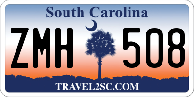 SC license plate ZMH508
