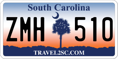 SC license plate ZMH510