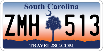 SC license plate ZMH513