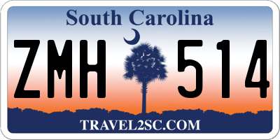 SC license plate ZMH514