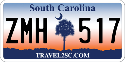 SC license plate ZMH517