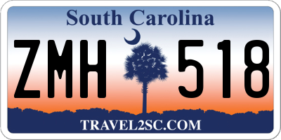 SC license plate ZMH518