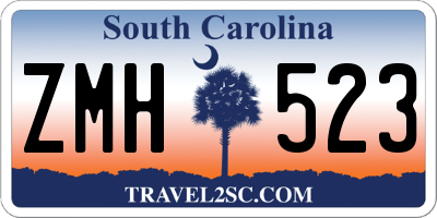 SC license plate ZMH523