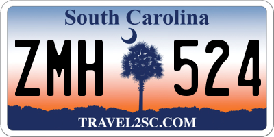 SC license plate ZMH524