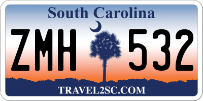SC license plate ZMH532