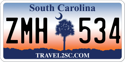 SC license plate ZMH534