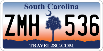 SC license plate ZMH536