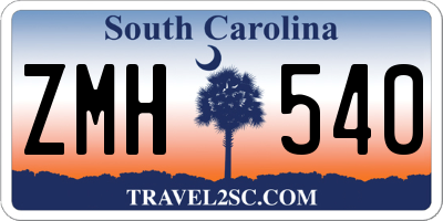 SC license plate ZMH540
