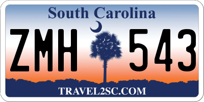 SC license plate ZMH543