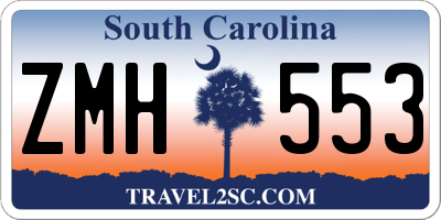 SC license plate ZMH553