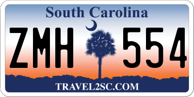 SC license plate ZMH554