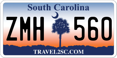 SC license plate ZMH560
