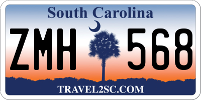 SC license plate ZMH568