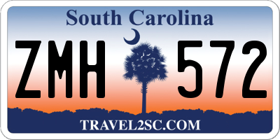 SC license plate ZMH572