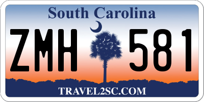 SC license plate ZMH581
