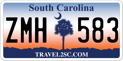 SC license plate ZMH583
