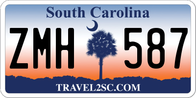SC license plate ZMH587