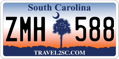 SC license plate ZMH588