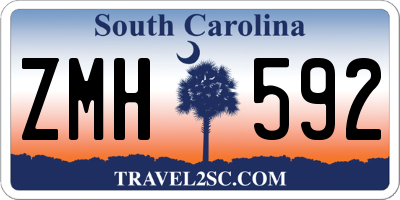 SC license plate ZMH592