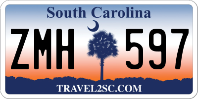 SC license plate ZMH597