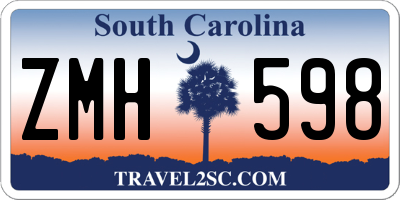 SC license plate ZMH598