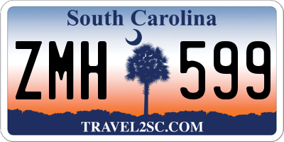 SC license plate ZMH599