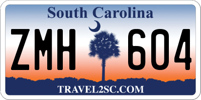 SC license plate ZMH604