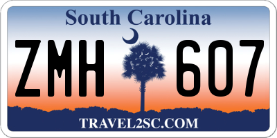 SC license plate ZMH607