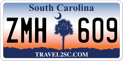 SC license plate ZMH609