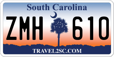 SC license plate ZMH610