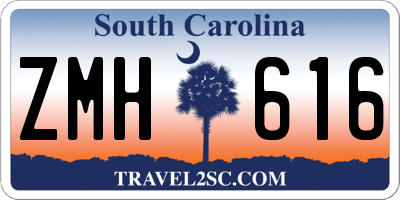 SC license plate ZMH616