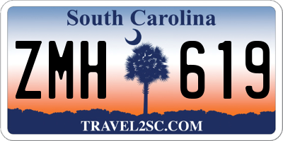 SC license plate ZMH619