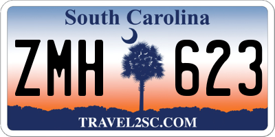 SC license plate ZMH623