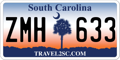 SC license plate ZMH633