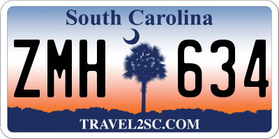 SC license plate ZMH634