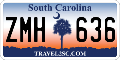 SC license plate ZMH636