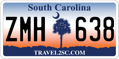 SC license plate ZMH638