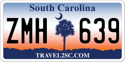 SC license plate ZMH639