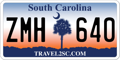 SC license plate ZMH640