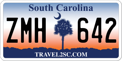 SC license plate ZMH642