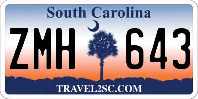 SC license plate ZMH643