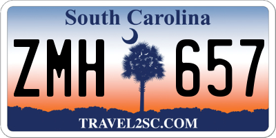 SC license plate ZMH657