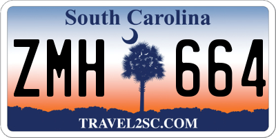 SC license plate ZMH664