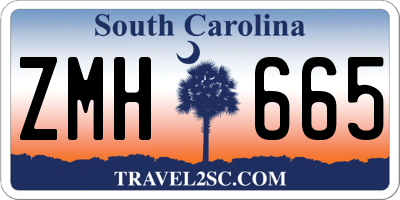 SC license plate ZMH665